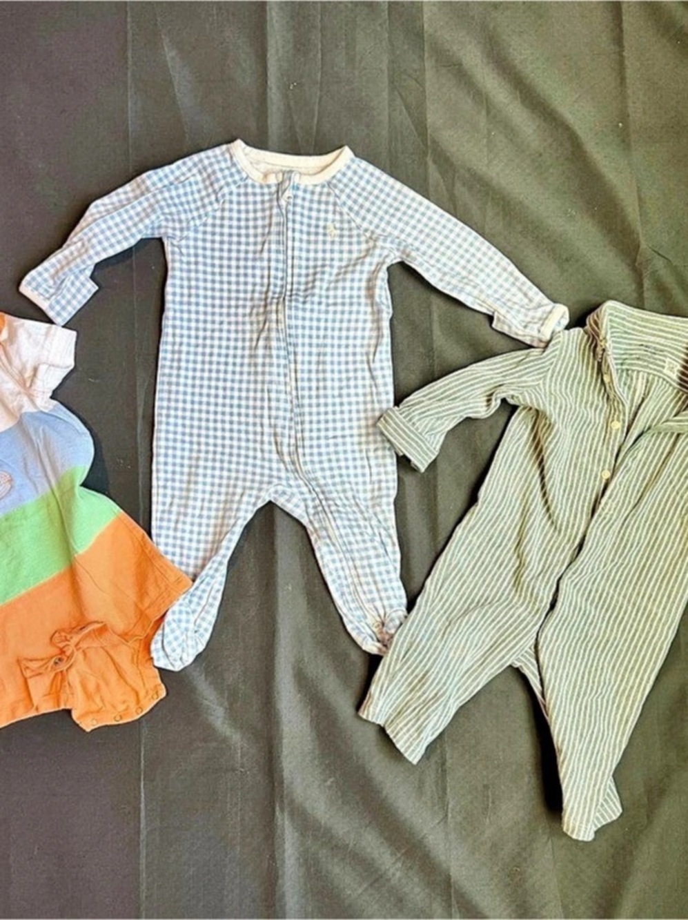 Polo Ralph Lauren Baby Footie Bundle in Blue & Green